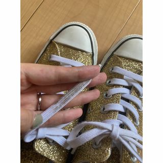 コンバース(CONVERSE)の【値下げ】コンバース オールスター 100周年 グリッター オックス ゴールド (スニーカー)