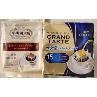 オガワコーヒー(小川珈琲)の●小川珈琲プレミアムブレンド7袋●KEYCOFFEEコク深いリッチブレンド15袋(コーヒー)