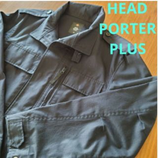 ヘッドポータープラス(HEAD PORTER +PLUS)のヘッドポータープラス ミリタリージャケット M ブラック(ミリタリージャケット)