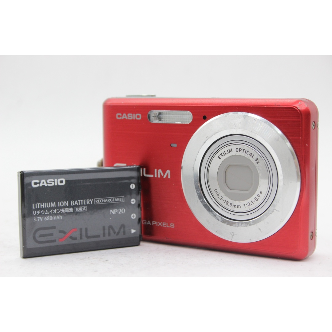 【返品保証】 カシオ Casio Exilim EX-Z77 レッド 3x バッテリー付き コンパクトデジタルカメラ  s8216 スマホ/家電/カメラのカメラ(コンパクトデジタルカメラ)の商品写真