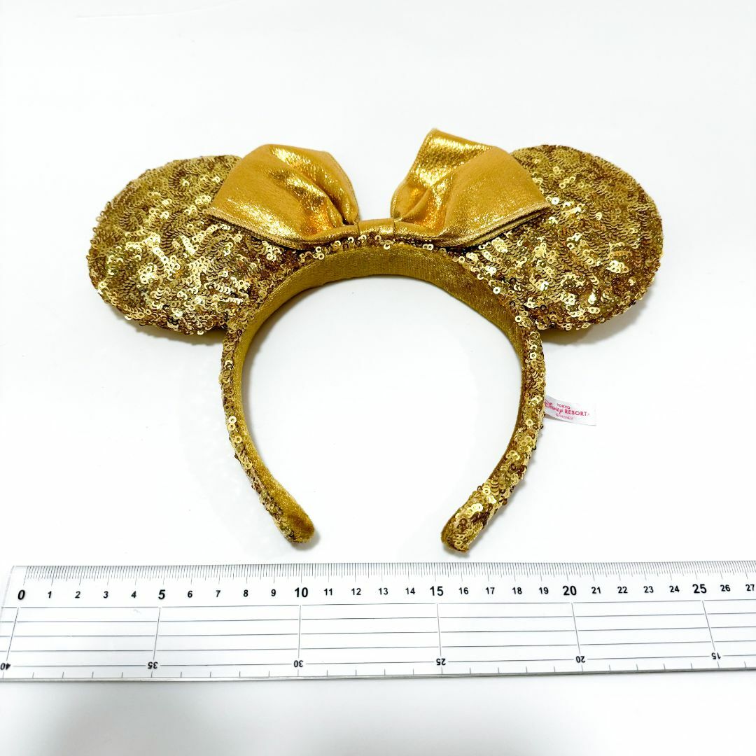 Disney(ディズニー)の美品 ディズニー ミニー カチューシャ スパンコール ゴールド 金 エンタメ/ホビーのおもちゃ/ぬいぐるみ(キャラクターグッズ)の商品写真