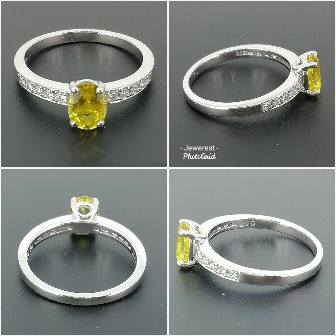 TASAKI⚪Pt900⚪イエロートルマリン✨ダイヤ0.07ct⚪石綺麗リング✨ レディースのアクセサリー(リング(指輪))の商品写真