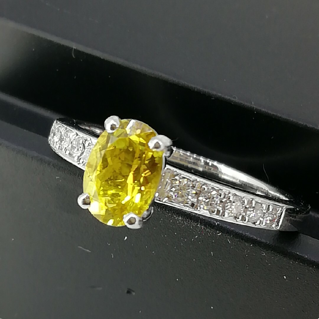 TASAKI⚪Pt900⚪イエロートルマリン✨ダイヤ0.07ct⚪石綺麗リング✨ レディースのアクセサリー(リング(指輪))の商品写真