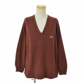 ラコステ(LACOSTE)の【IZODLACOSTE】70s アクリルVネック長袖ニットセーター(ニット/セーター)