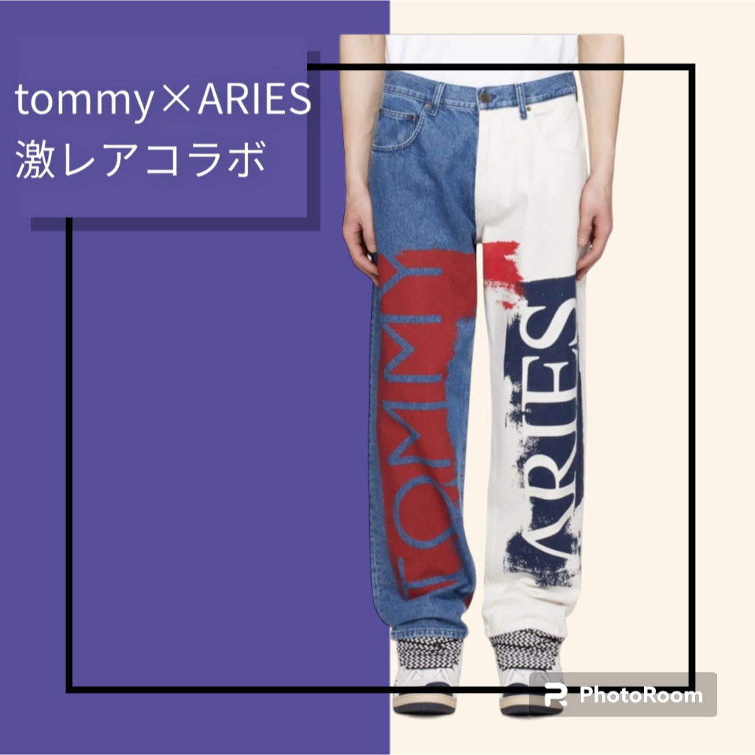 TOMMY JEANS(トミージーンズ)の【激レア】TOMMY ARIESコラボ　デニムパンツ　トミー　アリーズ　30 メンズのパンツ(デニム/ジーンズ)の商品写真