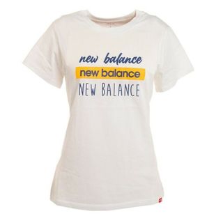 ニューバランス(New Balance)の現品限り【本日値下げ】3700→2200ニューバランスレディースロゴTシャツ白M(Tシャツ(半袖/袖なし))