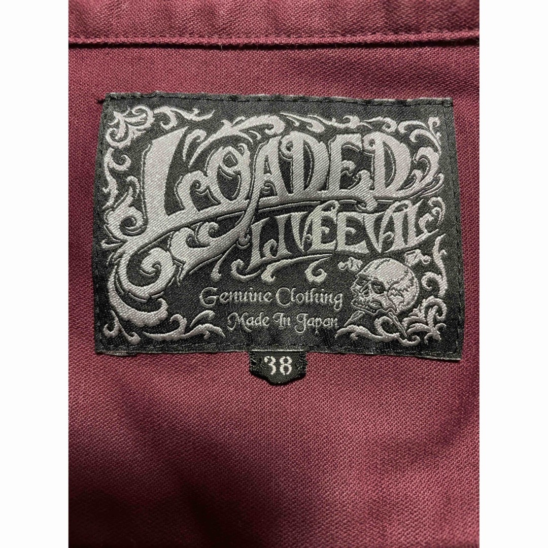 RUDE GALLERY(ルードギャラリー)の未使用！『LOADED』ボーリングシャツ　オープンカラー　日本製　バーガンディ メンズのトップス(シャツ)の商品写真