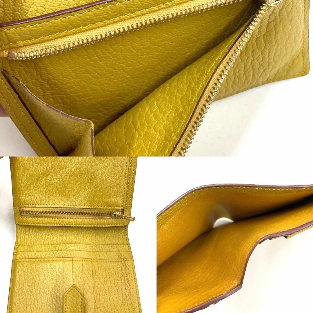 C刻印 エルメス ベアンコンパクト シェーブル ジョーヌアンブル C刻印 エルメス ベアンコンパクト シェーブル ジョーヌアンブル
