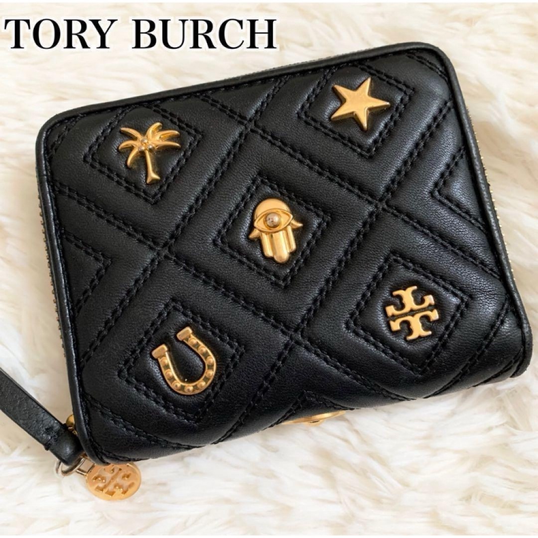 Tory Burch(トリーバーチ)の未使用級 レア✨トリーバーチ ハンドバッグ 2way ハート柄 パンチング 黒 レディースのバッグ(ハンドバッグ)の商品写真