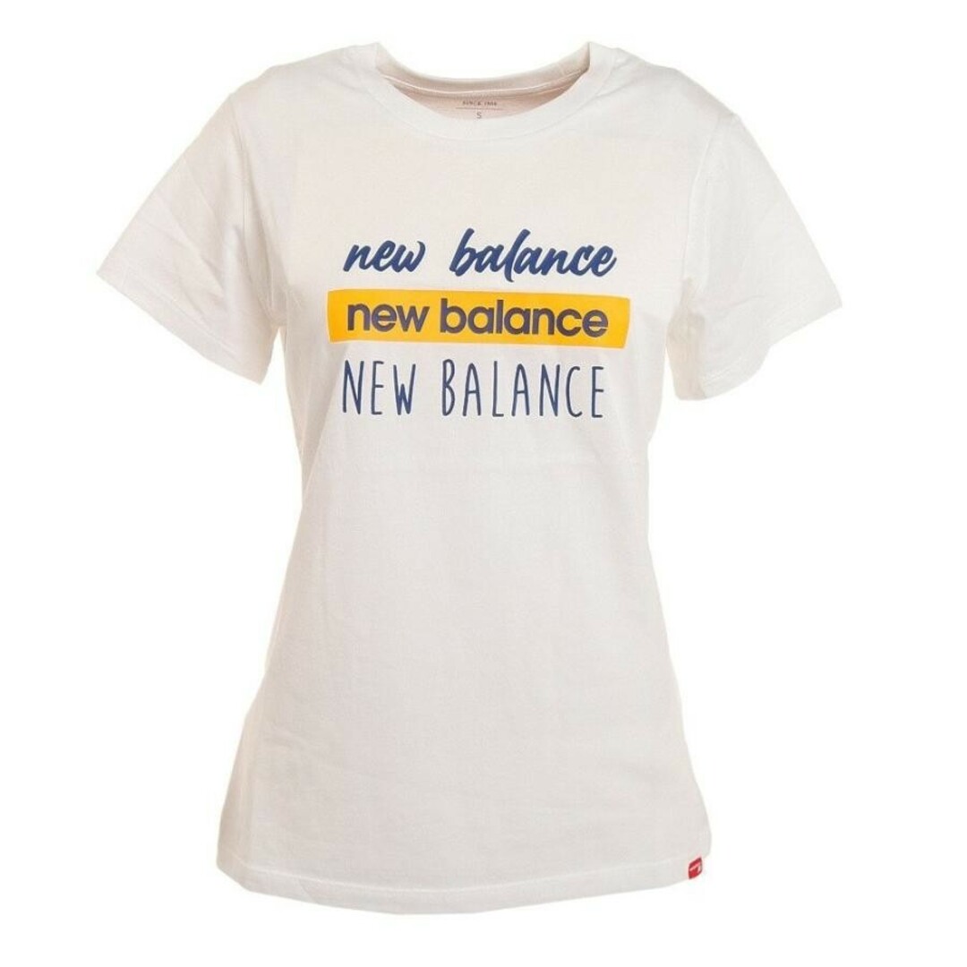 New Balance(ニューバランス)の現品限り【本日値下げ】3700→2200ニューバランスレディースロゴTシャツ白L レディースのトップス(Tシャツ(半袖/袖なし))の商品写真