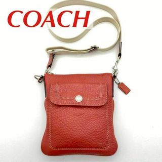 コーチ(COACH)のCOACH コーチ オレンジ レザー ショルダーバッグ 斜め掛けバッグ(ショルダーバッグ)