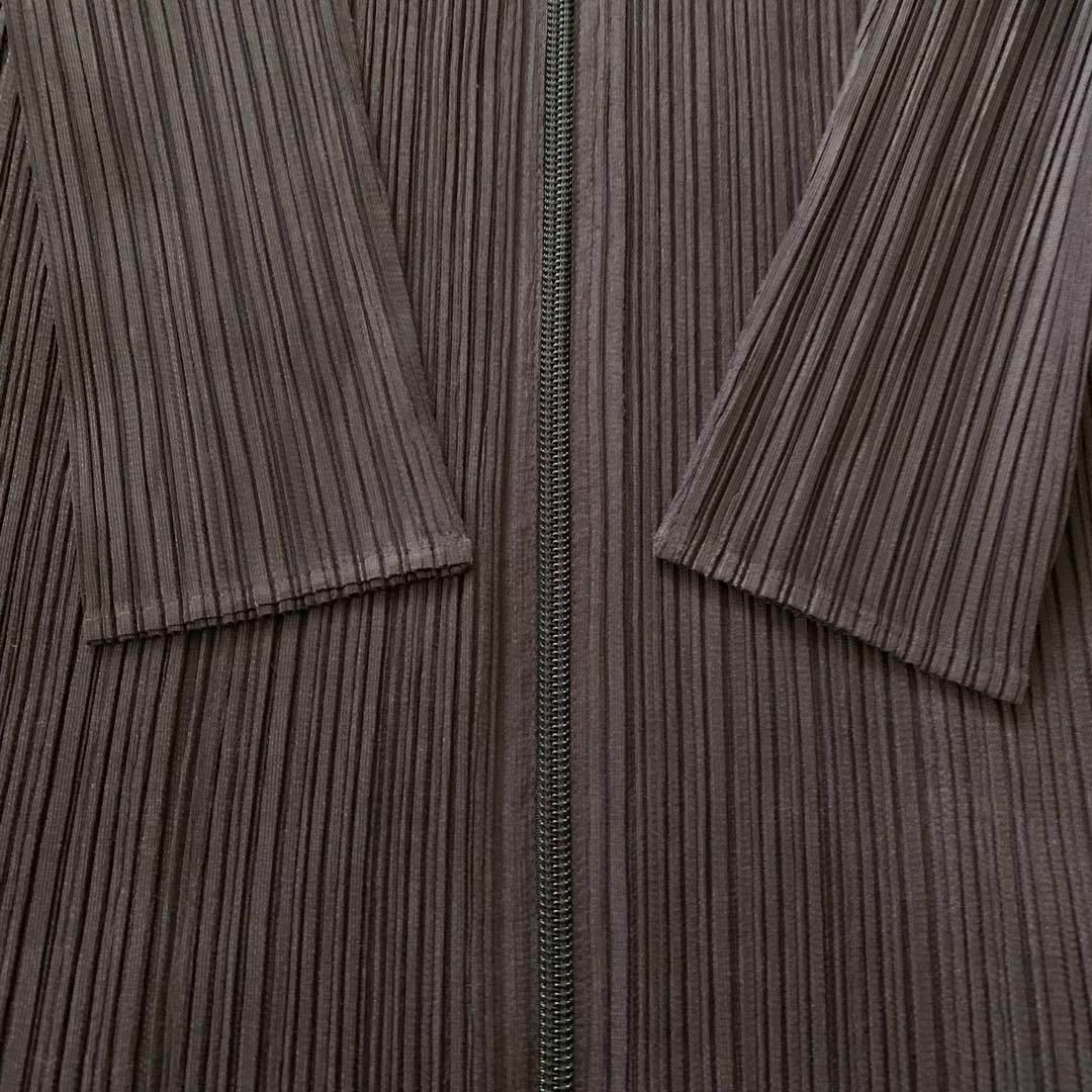 美品✨プリーツプリーズ ダブルジップ 長袖 シャツ 変形 ブラック サイズ4