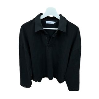 moussy - MOUSSY STUDIOWEAR 長袖黒ポロ フリーサイズ コットン100