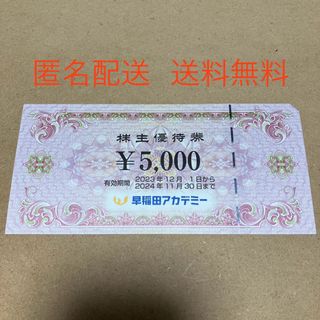 早稲田アカデミー 株主優待 5000円(その他)