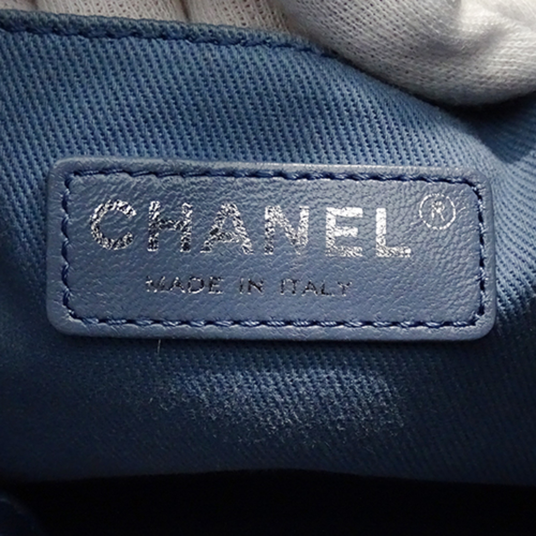 CHANEL(シャネル)のシャネル CHANEL バッグ レディース ブランド チェーンショルダーバッグ バケットバッグ  デニム レザー ブルー ココマーク 斜め掛け【中古】 レディースのバッグ(ショルダーバッグ)の商品写真