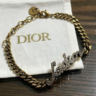 ディオール(Dior)の［極美品］ディオール　JADIORブレスレット　アンティークゴールド　メタル(ブレスレット/バングル)