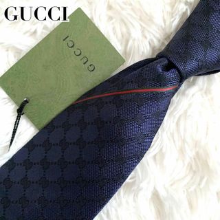 グッチ(Gucci)の新品タグ付✨グッチ ネクタイ シルク GG柄 シェリーライン インターロッキング(ネクタイ)