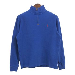 ポロラルフローレン(POLO RALPH LAUREN)のPolo by Ralph Lauren ポロ ラルフローレン ハーフジップ ドライバーズニット セーター ワンポイントロゴ (メンズ M) 中古 古着 Q2246(ニット/セーター)