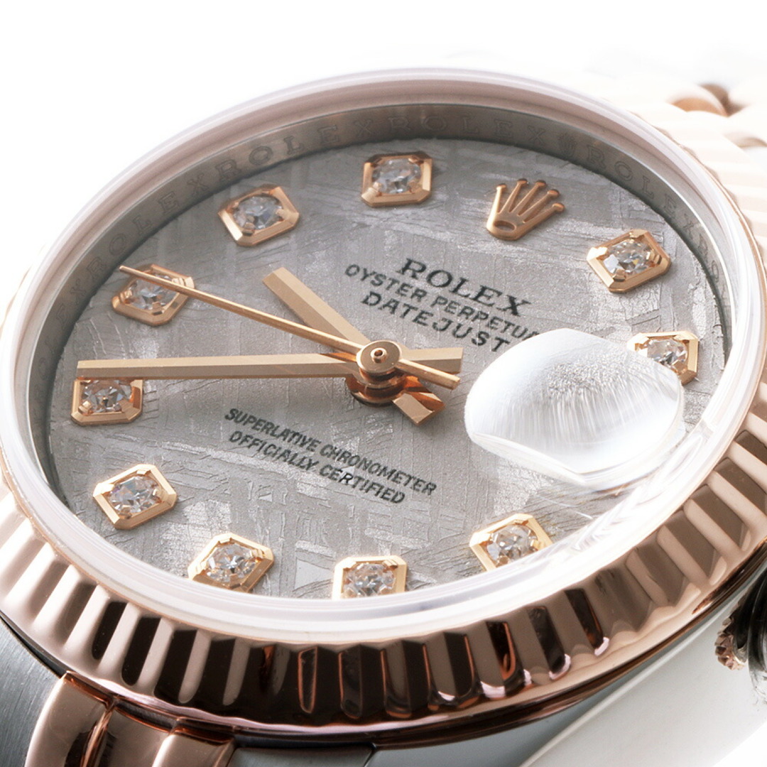 ROLEX(ロレックス)のロレックス デイトジャスト 10Pダイヤ 179171G METEO メテオライト D番 レディース 中古 腕時計 レディースのファッション小物(腕時計)の商品写真