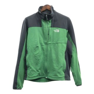 ザノースフェイス(THE NORTH FACE)のTHE NORTH FACE ノースフェイス ソフトシェルジャケット アウトドア グリーン (メンズ L) 中古 古着 Q2250(その他)