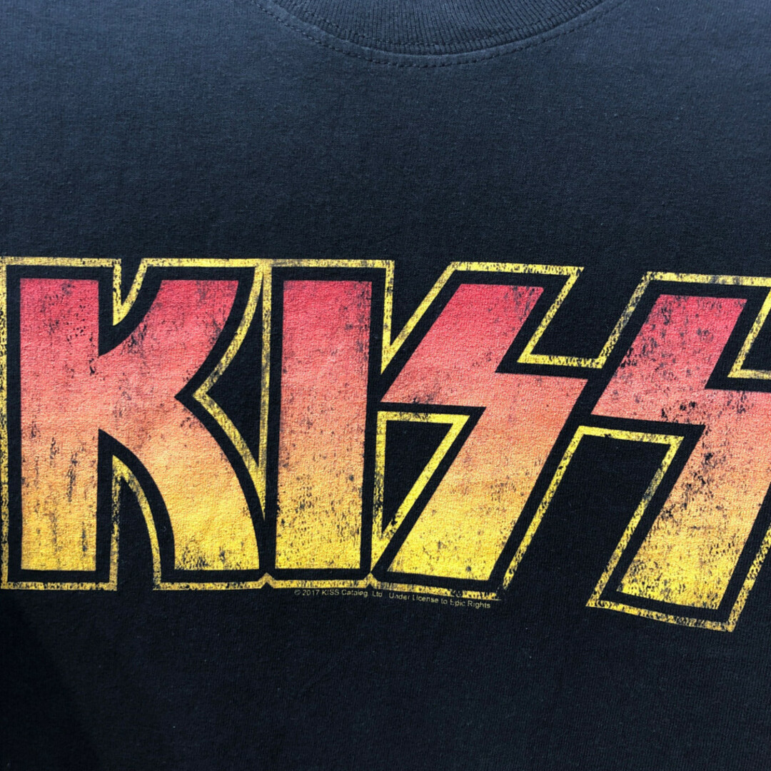 GILDAN ギルダン KISS バンド Ｔシャツ バンT ブラック (メンズ M) 中古 古着 Q2265 メンズのトップス(Tシャツ/カットソー(七分/長袖))の商品写真