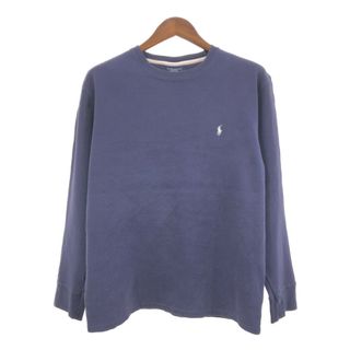 ポロラルフローレン(POLO RALPH LAUREN)のPolo by Ralph Lauren ポロ ラルフローレン サーマル 長袖Ｔシャツ アメカジ ワンポイントロゴ ネイビー (メンズ L) 中古 古着 Q2283(Tシャツ/カットソー(七分/長袖))