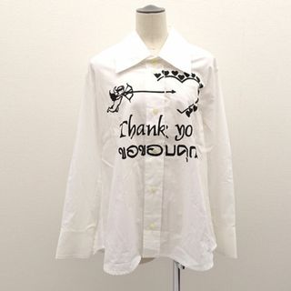 Vivienne Westwood Anglomania / ヴィヴィアン ウエストウッド アングロマニア ◆長袖シャツ/エンジェルプリント/Thank you/ホワイト/サイズ38  【レディース/ガールズ/LADY/女性/婦人】 【古着】 [0220464991](シャツ/ブラウス(半袖/袖なし))