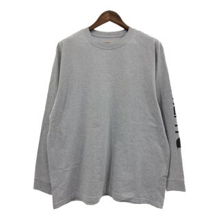 カーハート(carhartt)のCarhartt カーハート ロゴ 袖プリント 長袖Ｔシャツ ワーク グレー (メンズ XL) 中古 古着 Q2296(Tシャツ/カットソー(七分/長袖))