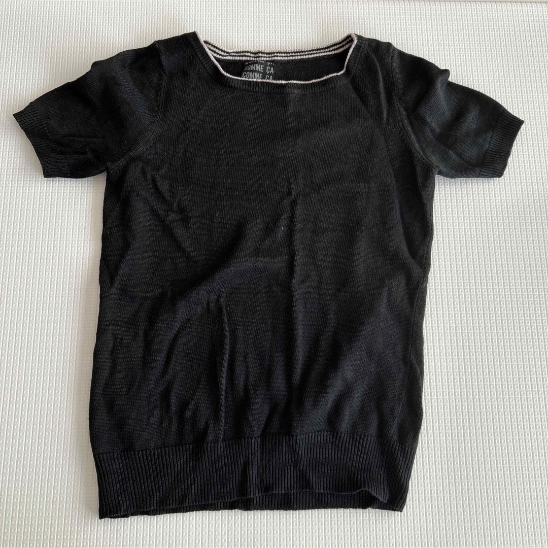 COMME CA ISM(コムサイズム)のコムササマーニット レディースのトップス(Tシャツ(半袖/袖なし))の商品写真