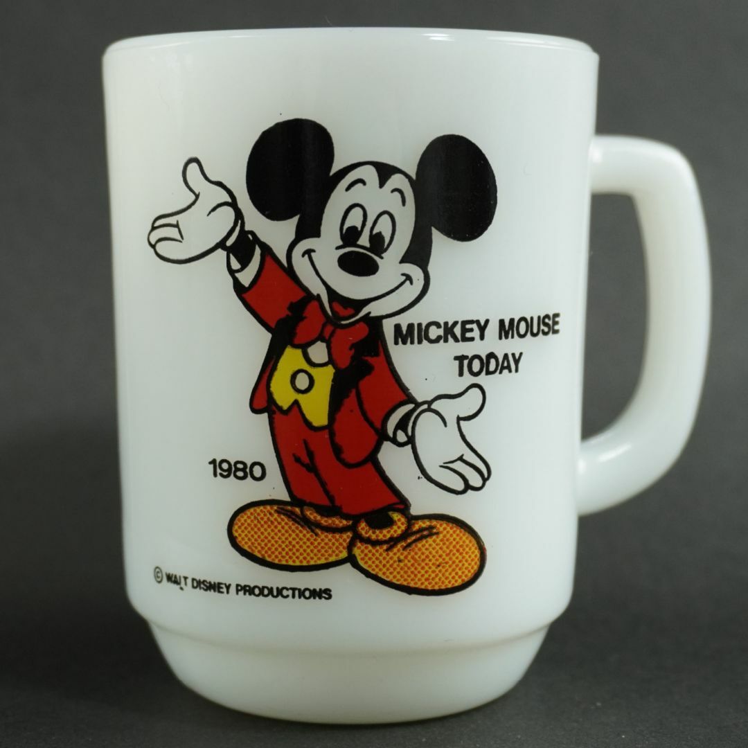 Fire-King(ファイヤーキング)のFire King MICKEY 9oz Mug Cup 1980s ② インテリア/住まい/日用品のキッチン/食器(グラス/カップ)の商品写真