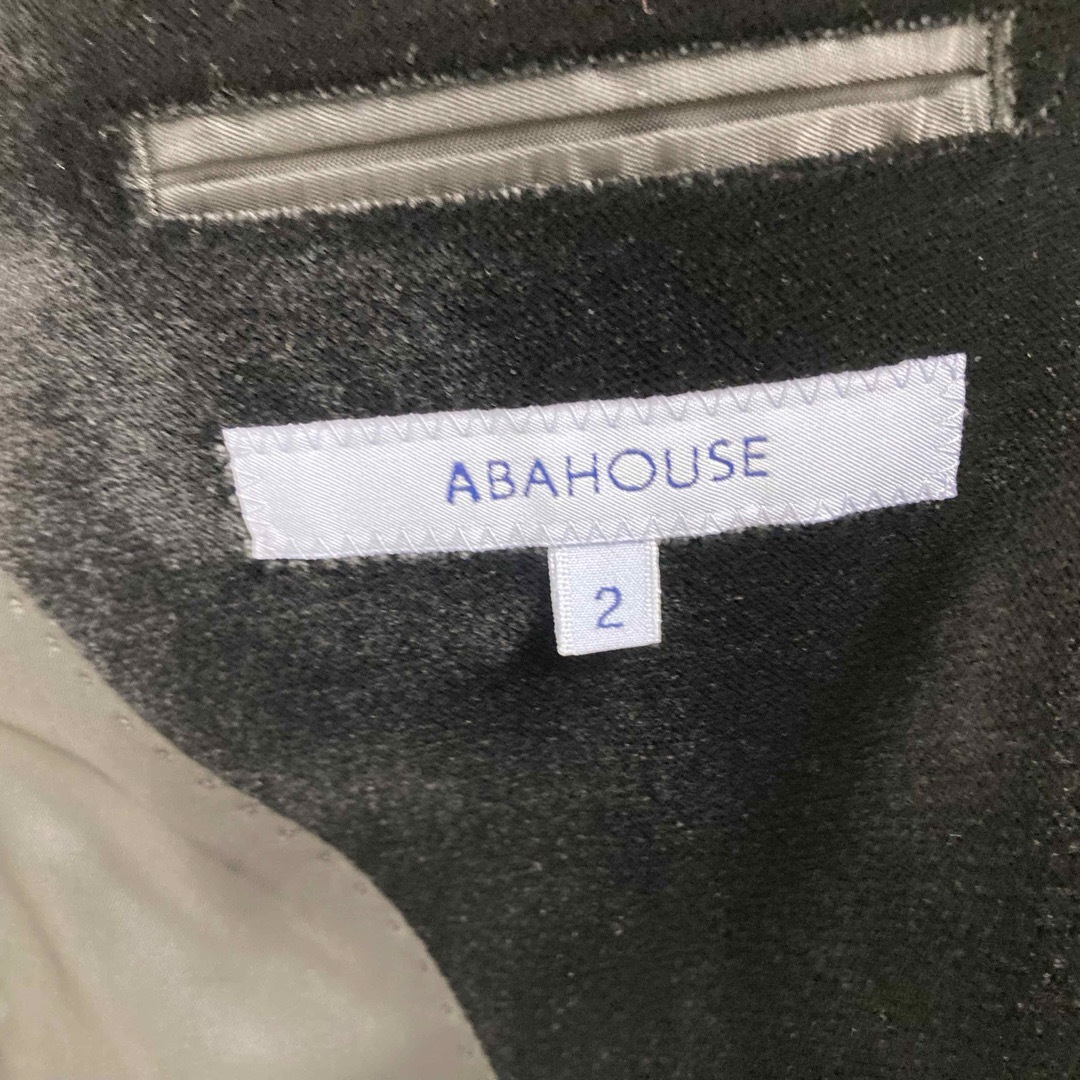 ABAHOUSE(アバハウス)の◇美品◇ABAHOUSE（アバハウス）ベロアジャケット　サイズ2　黒色　送料無料 メンズのジャケット/アウター(テーラードジャケット)の商品写真