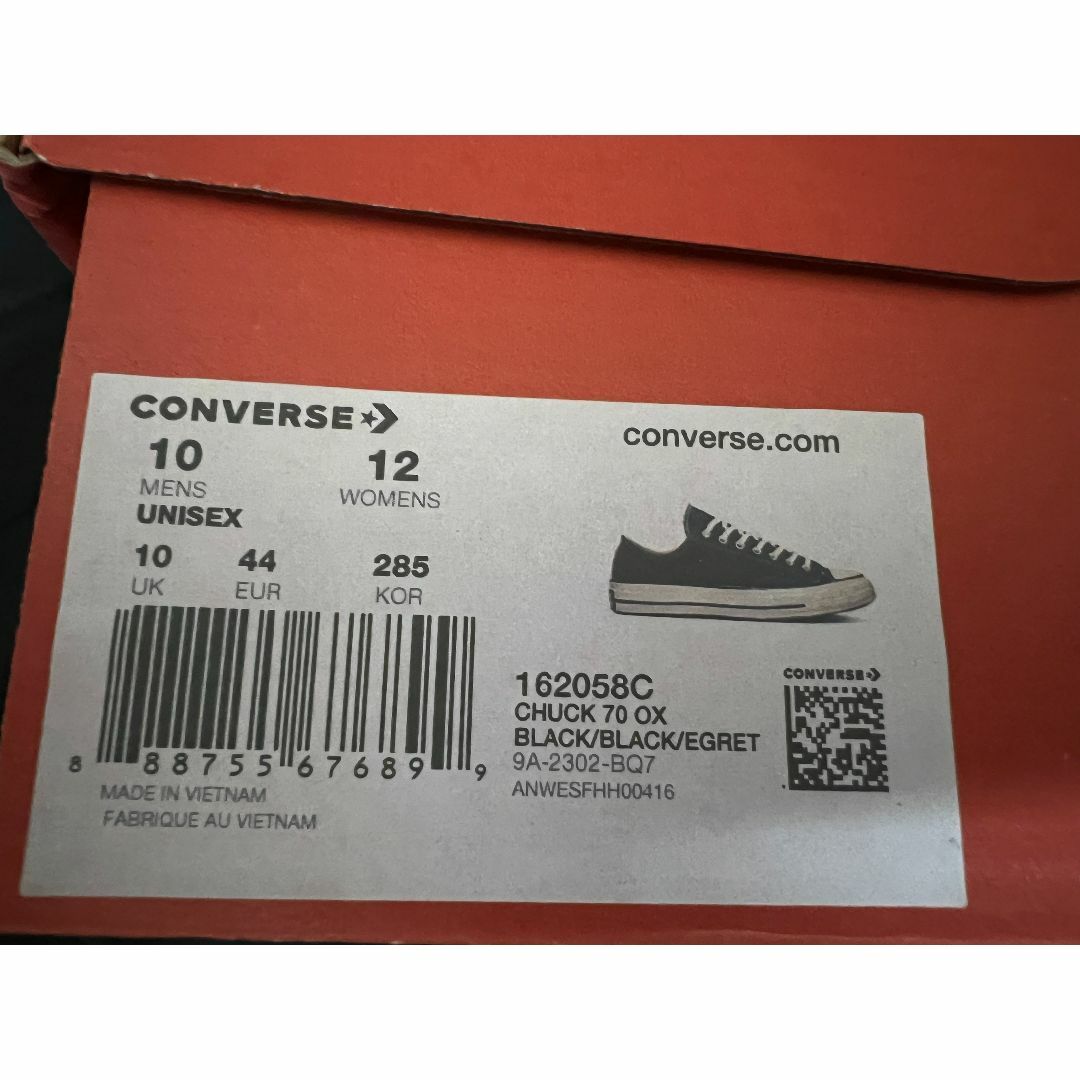 CONVERSE(コンバース)のコンバース　チャックテイラー　CT70 28.5cm 162058C 黒 メンズの靴/シューズ(スニーカー)の商品写真