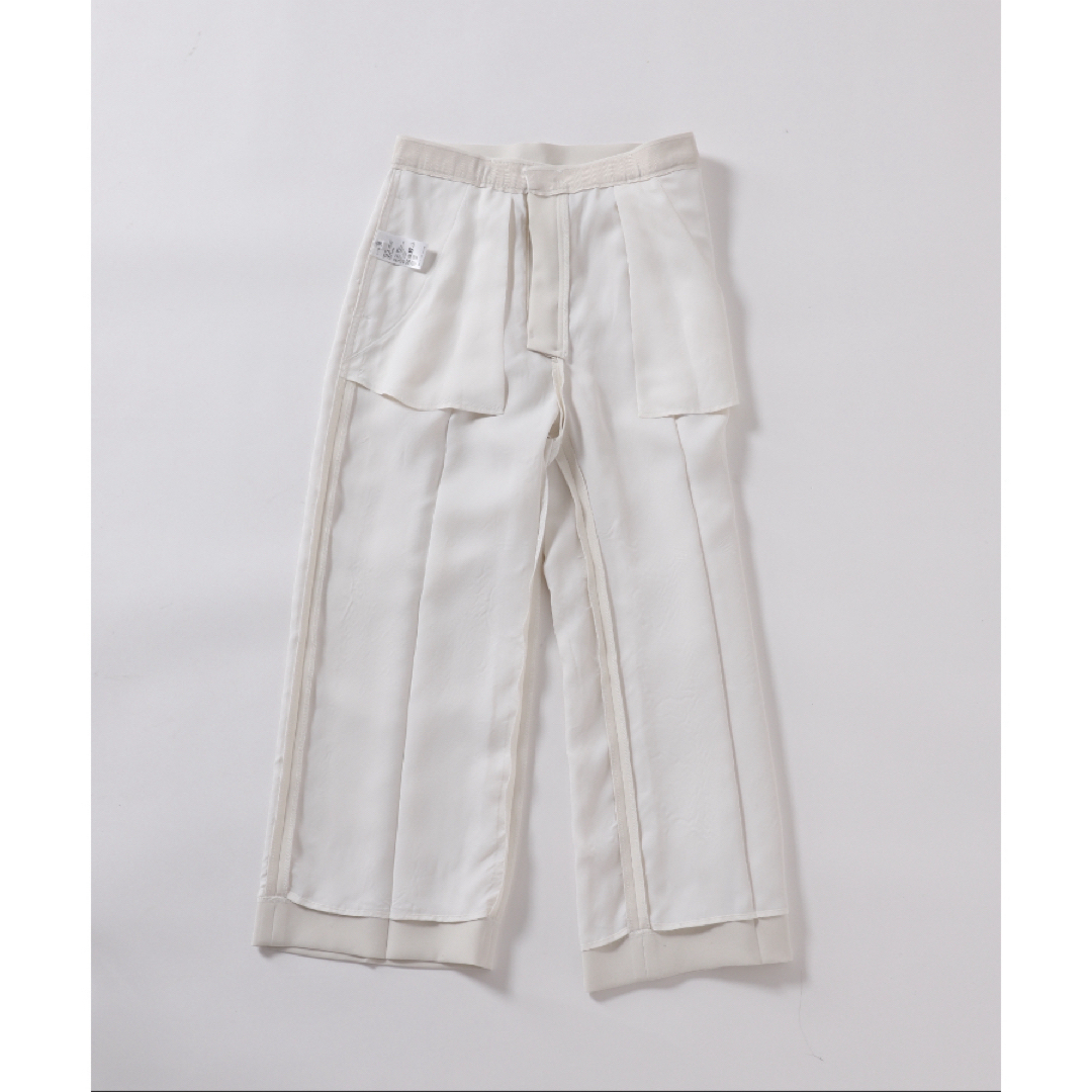 DEUXIEME CLASSE(ドゥーズィエムクラス)のdeuxieme classe EDENクロップドワイドパンツ38WHT レディースのパンツ(クロップドパンツ)の商品写真