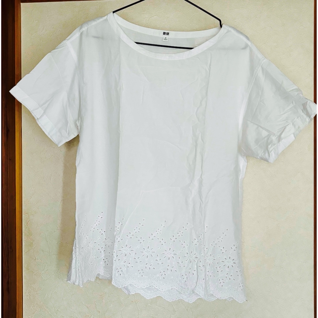 UNIQLO(ユニクロ)のユニクロ　レースTシャツ レディースのトップス(Tシャツ(半袖/袖なし))の商品写真