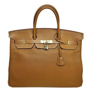 エルメス(Hermes)のエルメス バーキン40 トゴ バッグ トートバッグ ゴールド ブラウン(トートバッグ)