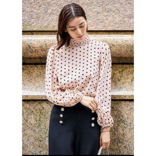 シーイン(SHEIN)の【新品】水玉模様プリントブラウス(シャツ/ブラウス(長袖/七分))