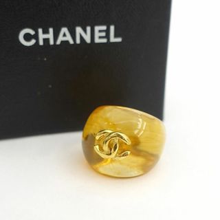 CHANEL - CHANEL / シャネル ◆ロゴ リング ゴールド プラスチック アンバー風 14号 99 P ブランド【中古】 [0220484990]