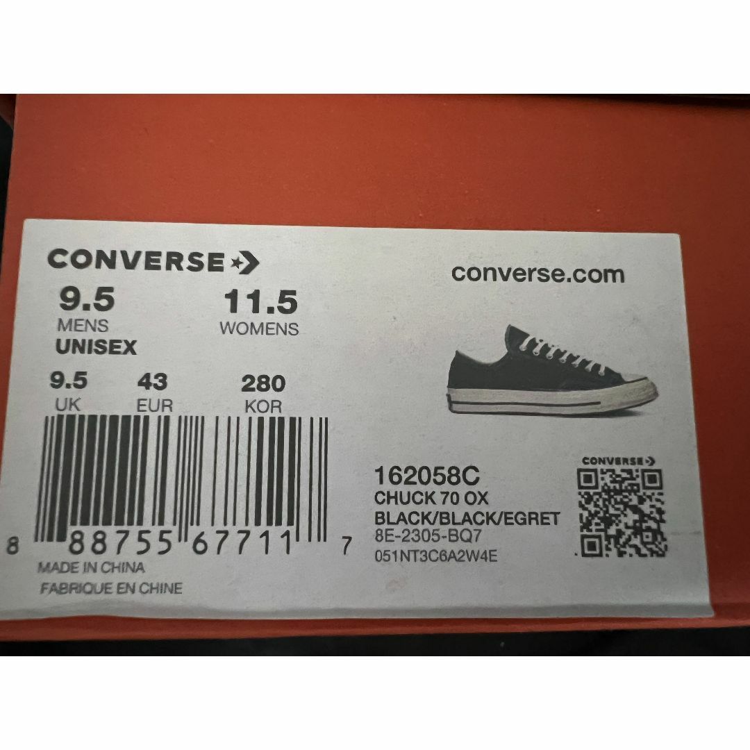 CONVERSE(コンバース)のコンバース　チャックテイラー　CT70 28.0cm 162058C 黒 メンズの靴/シューズ(スニーカー)の商品写真