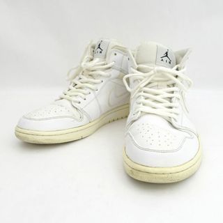 ナイキ(NIKE)のNIKE / ナイキ ◆AIR JORDAN 1 MID/エアージョーダン1/ホワイト/28cm 554724-110 【メンズ/MEN/男性/ボーイズ/紳士】【靴/クツ/シューズ/SHOES】 【中古】 [0220485916](スニーカー)