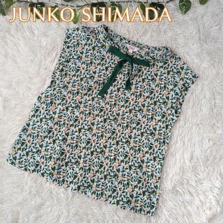 JUNKO SHIMADA - JUNKO SHIMADA ジュンコシマダ リボン 花柄 カットソー ホワイト