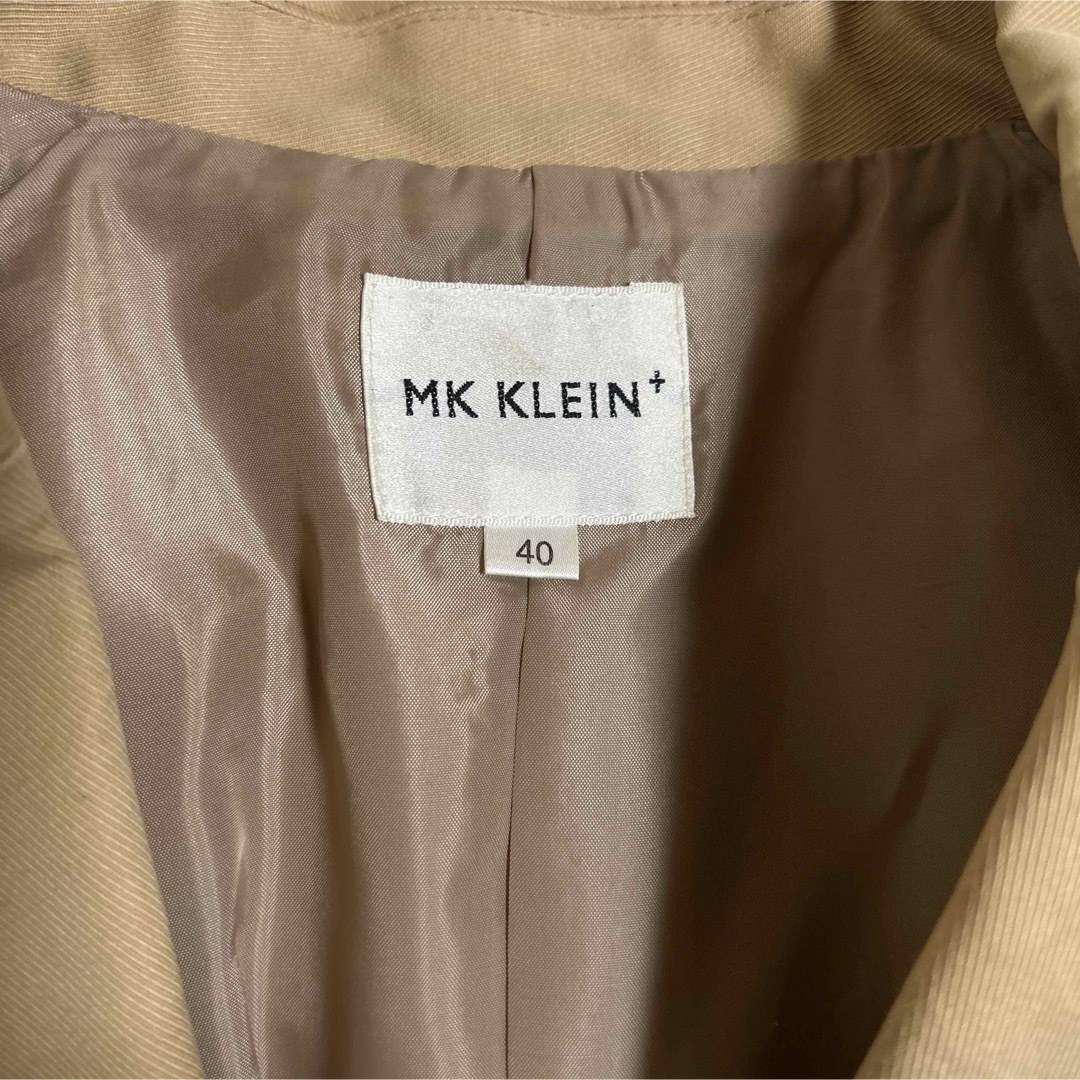 MK MICHEL KLEIN(エムケーミッシェルクラン)のミッシェルクランジャケットL ベージュ美品 レディースのジャケット/アウター(テーラードジャケット)の商品写真