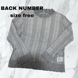 バックナンバー(BACK NUMBER)のBACK NUMBER レースブラウス長袖　グレー(シャツ/ブラウス(長袖/七分))