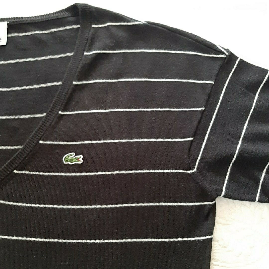 LACOSTE(ラコステ)の#LACOSTE コットン100%ニットセーター／プルオーバー／サイズ38／美品 レディースのトップス(ニット/セーター)の商品写真