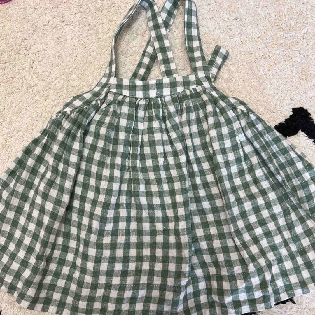 SOOR PLOOM(ソーアプルーム)のSoor Ploom Eloise pinafore gingham 3y キッズ/ベビー/マタニティのキッズ服女の子用(90cm~)(スカート)の商品写真