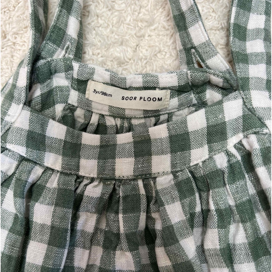 SOOR PLOOM(ソーアプルーム)のSoor Ploom Eloise pinafore gingham 3y キッズ/ベビー/マタニティのキッズ服女の子用(90cm~)(スカート)の商品写真