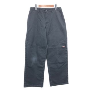 ディッキーズ(Dickies)のDickies ディッキーズ ダブルニー ワークパンツ ブラック (メンズ 30/30) 中古 古着 Q2311(その他)