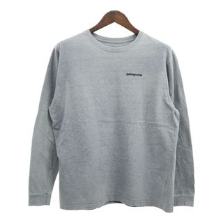 patagonia - patagonia パタゴニア ロゴ 長袖Ｔシャツ アウトドア グレー (メンズ L) 中古 古着 Q2314