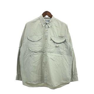 コロンビア(Columbia)のColumbia コロンビア PFG フィッシングシャツ アウトドア ベージュ (メンズ L) 中古 古着 Q2309(シャツ)