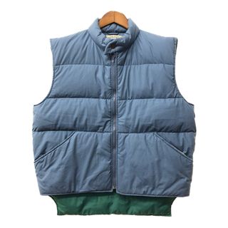 2000年代～ WILLIAM BARRY ダウンベスト 防寒 ブルー (メンズ XL) 中古 古着 Q2328(ベスト)