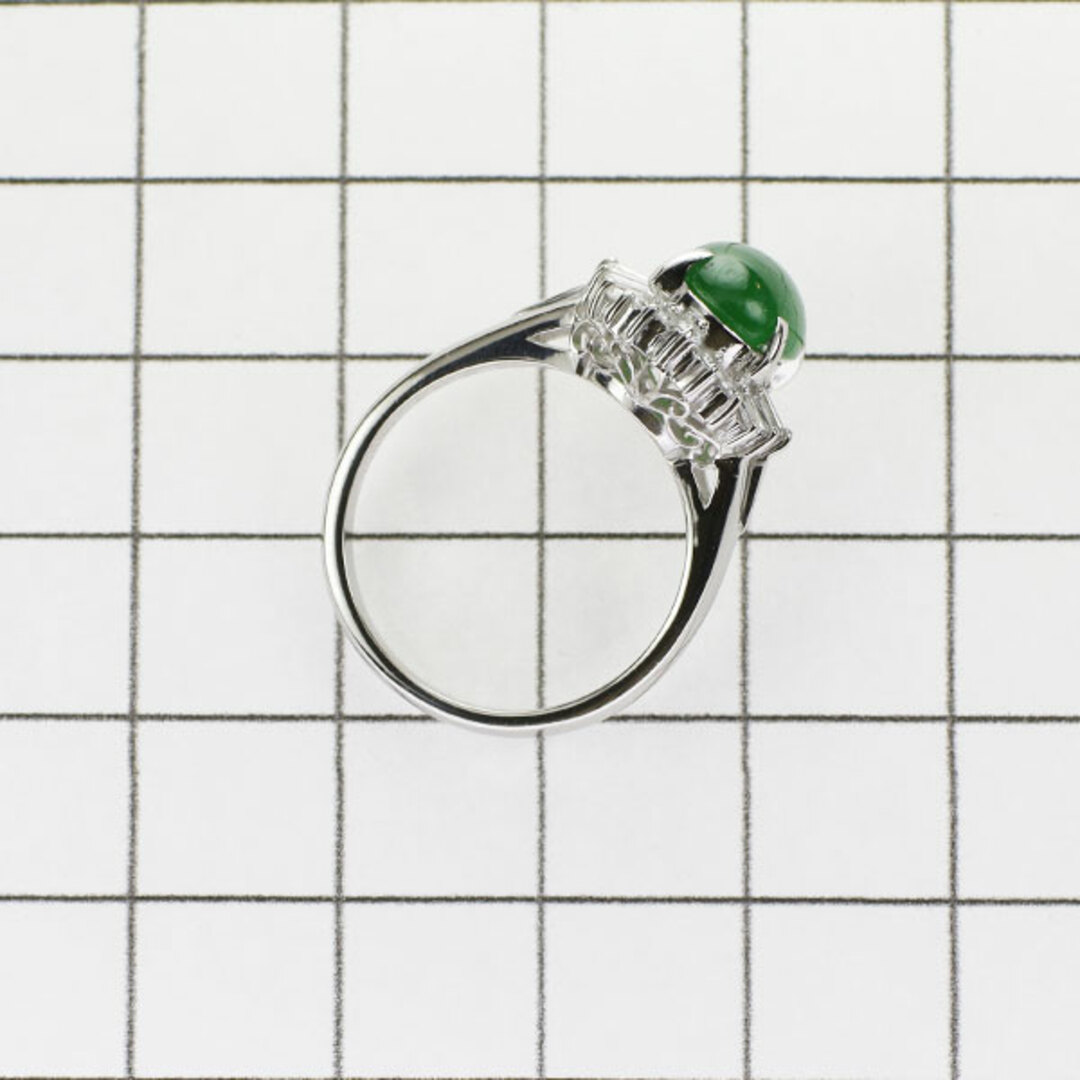 Pt900 翡翠 ダイヤモンド リング 2.52ct D0.32ct レディースのアクセサリー(リング(指輪))の商品写真